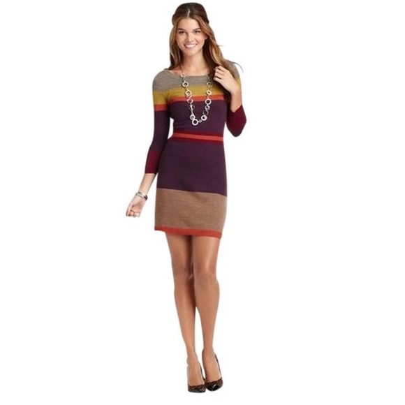 LOFT Dresses & Skirts - Loft Knit Dress in Deep Cabernet Style # 288609 Fall Sz Large Petite